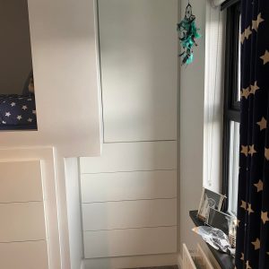 Custom fitted wardrobe installation in Ballymena